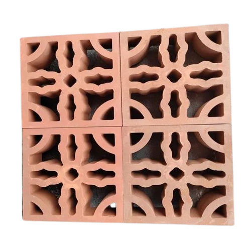 Square Shape Red Frp Jali For Home Decoration Size: As Per Requirement