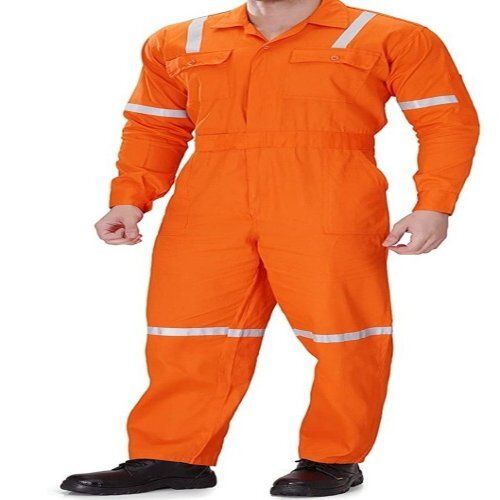 Different Available Orange Cotton Boiler Suit