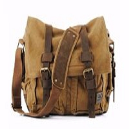 Vintage Military Leather Messenger Bag