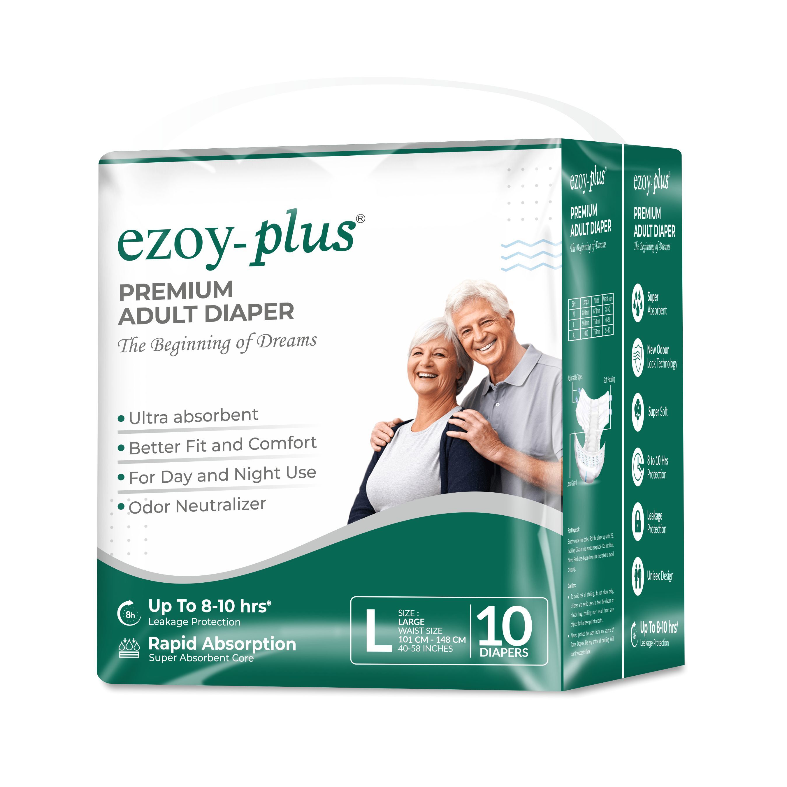 Ezoy Plus Premium Disposable Adult Diaper Large