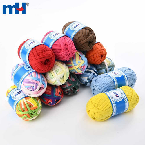 T-Shirt Yarn Jersey Knitting Yarn for Crocheting Ribbon Fancy Yarn