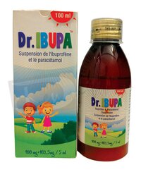 Ibuprofen And Paracetamol Suspension - 100 Ml Liquid, Sunset Yellow Colour, Suitable For Children, Containing 100 Mg Ibuprofen, 162.5 Mg Paracetamol