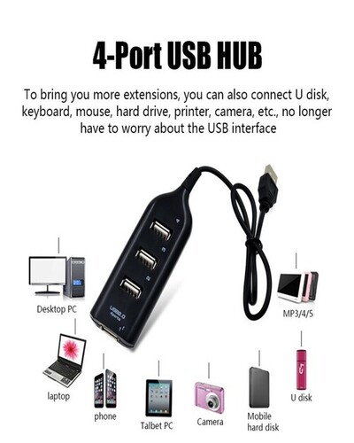 High Speed 4-Port USB 2.0 USB Hub