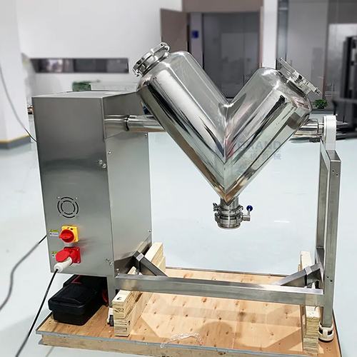 Chemical Dry Powder V Type Mixer Blender-Industrial Dry Particle Blending Machine