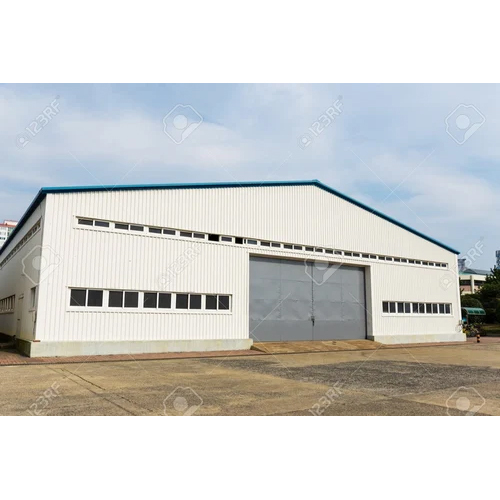 Prefabricated Warehouse Structure - PPGL Material, 20 Feet Dimensions, White Color - Single-Temperature, 220-440 Volt Voltage