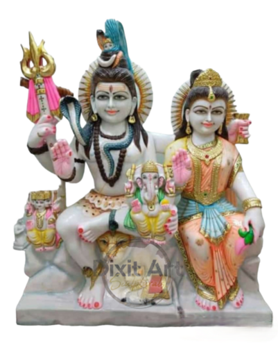 Shiv Parivar Marble Statues