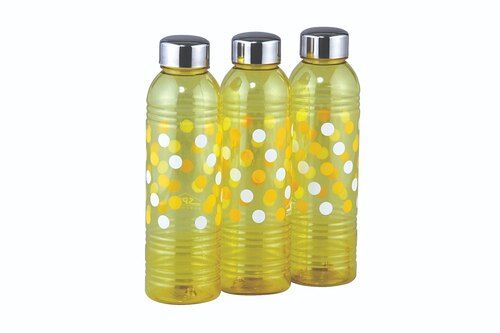 Pet Plastic Fridge Water Bottle Jasmin Classic Printed 1000ml Set of 3pcs