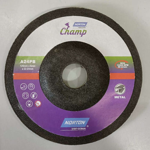 125X6Mm Norton Champ Grinding Wheel Hardness: Rigid