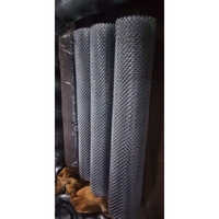 Poultry Farm Mesh - Iron Steel Wire Mesh,  Plain Mesh With Square Holes, Galvanized Finish, Color: Silver
