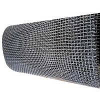 Screen Spring Steel Wire Mesh - Steel Material, Silver Color | Plain Mesh Style, Square Hole Shape, Galvanized Surface Treatment