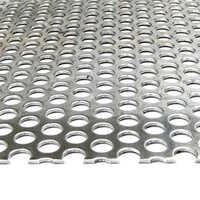 Perforated Metal Sheet - Stainless Steel, Different Sizes, Silver | Durable With Customizable Hole Patterns For Industrial Applications