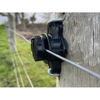 Fence Insulator Machine - Plastic Material, Adjustable Drilling Depth, Matte Black Color - Automatic Insulator Placement, Efficient For Electric Fencing Systems