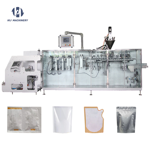 automatic horizontal doypack standup bag form fill seal hffs packing machine food snack candy granular packing machine