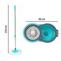QUICK SPIN MOP WITH STEEL SPIN BUCKET FLOOR CLEANING EASY WHEELS AND BIG BUCKET FLOOR CLEANING MOP WITH BUCKET (4942)