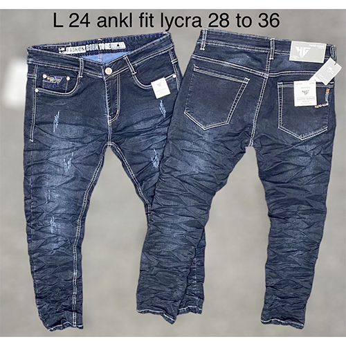 Blue L24 Ankle Fit Lycra Jeans