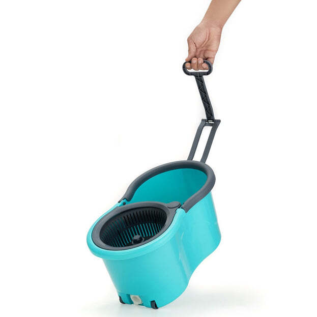 QUICK SPIN MOP PLASTIC SPIN BUCKET FLOOR CLEANING EASY WHEELS AND BIG BUCKET FLOOR CLEANING MOP WITH BUCKET (4941)