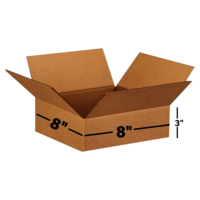 Box Brother 3 Ply Brown Corrugated Box Size: 8x8x3 Length 8 Inch Width 8 Inch Height 3 Inch Shipping Box Courier Box for packing