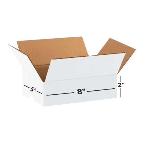 Box Brother 3 Ply White Cardboard Box Size: 8x5x2 Length 8 inch Width 5 inch Height 2 inch 3Ply custom cardboard packing boxes
