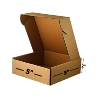 Box Brother 3 Ply Brown Corrugated Flap Packaging Box Size: 5x5x2 Length 5 inch Width 5 inch Height 2 inch 3Ply Corrugated Packaging Box