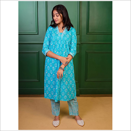 V Neck Aliya Cut Kurti
