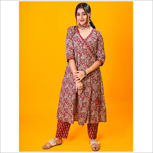 Women Angrakha Kurta Set