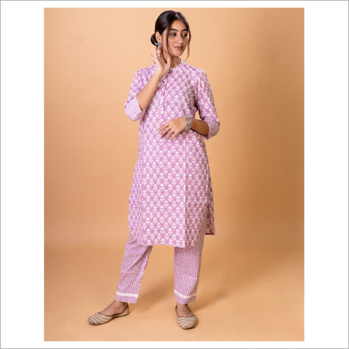 Women Straight Cotton Kurta Set