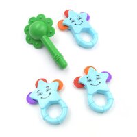 MIX DESIGN RATTLE SET FOR NEW BORN BABIES WITH ATTRACTIVE COLORS AND KHANJARI RATTLE (4371)