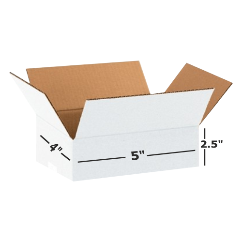 Box Brother 3 Ply White Corrugated Box Size: 5x4x2.5 Length 5 inch Width 4 inch Height 2.5 inch 3Ply custom cardboard packing boxes