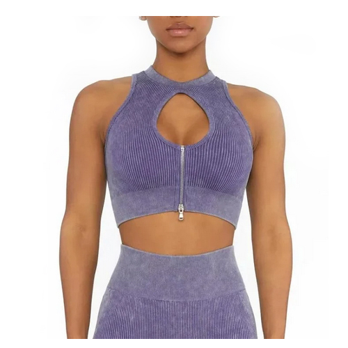  ZYZSTR Women's Sports Bras Seamless Push Up Gym Bra U-Neckline  Removable Pads Sports Bra Workout Frontless Bra (Color : Purple, Size :  X-Large) : Clothing, Shoes & Jewelry