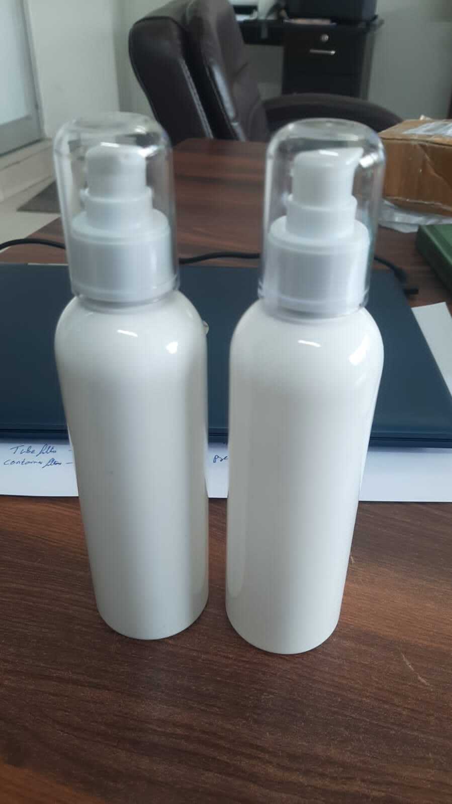 black pet shampoo bottle