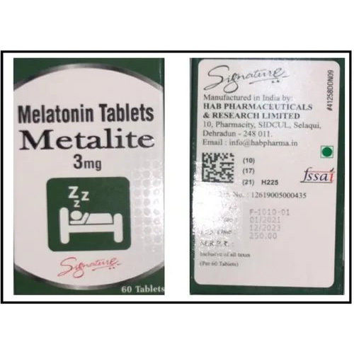 Melatonin 3 Mg Tablet Warranty: 1 Year