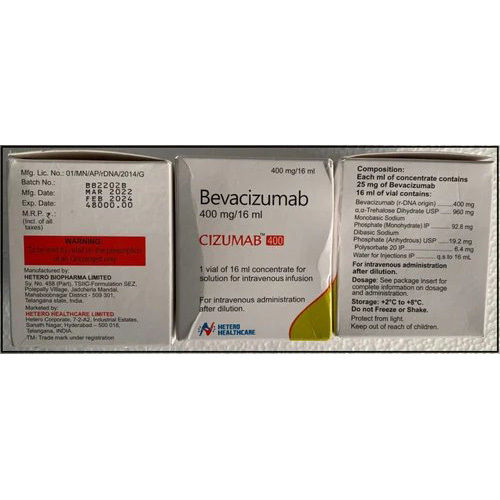 Bevacizumab Injection 400Mg Usage: Cancer Treatment