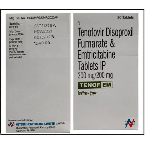 Liquid Tenofovir Disoproxil Fumarate And Emtricitabine Tablets 300Mg200Mg