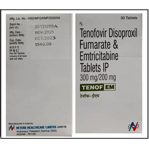 Tenofovir Disoproxil Fumarate and Emtricitabine Tablets 300mg200mg