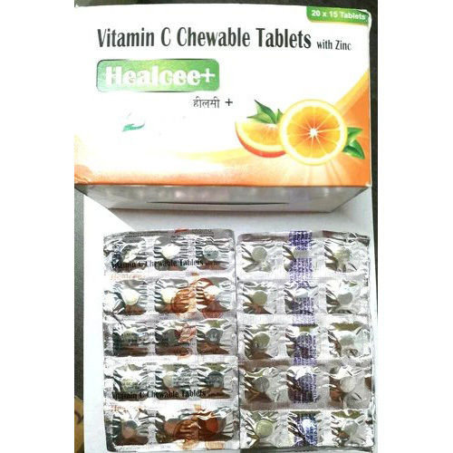 Vitamin C with zinc chewable tablet