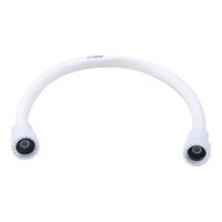 Connection Supply Hose Ptmt (plastic)tail - Pvc Material 15mm (1/2) Inner, 450mm Length, White Color | Flexible, Durable, Easy Installation, Curved Design