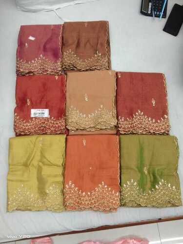 Silk Work Dupatta - 2.50 Meter Silken Elegance, Multicolor Ethnic Wear with Embroidered & Printed Patterns | Quick Dry, Non-Toxic, Machine Washable