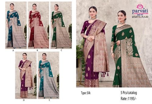 Pure Silk Zari Work Saree For Pooja Occasion