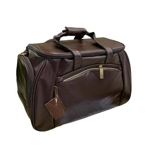 Dark Brown Leather Duffle Bag