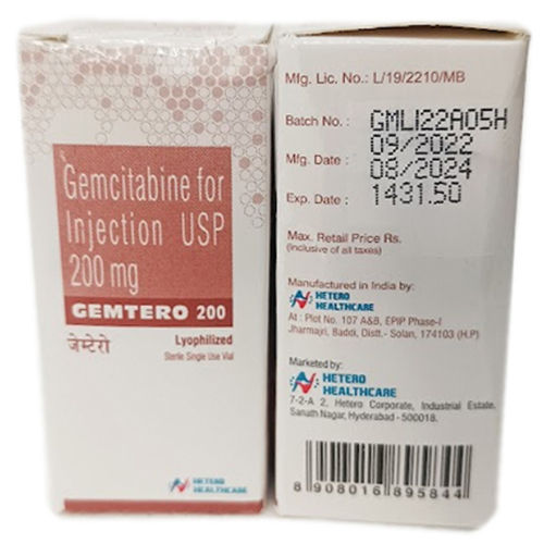 200 Mg Gemtero Injection Keep In A Dry & Cool Place