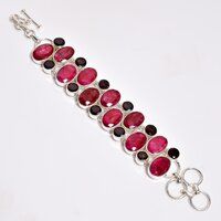 Pearl Gemstone 925 Sterling Silver Statement Bracelet