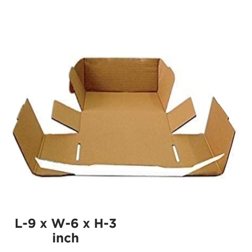 Box Brother 3 Ply White Flap Corrugated Packaging Box Size: 9 x 6 x 3 Length 9 inch Width 6 inch Height 3 inch 3Ply Corrugated Packaging Box whitebox
