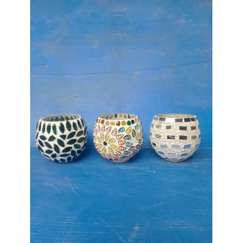 Glass Mosaic T-Light Holder