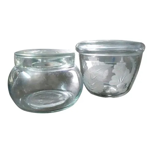 Glass Bowl Jar With Lid