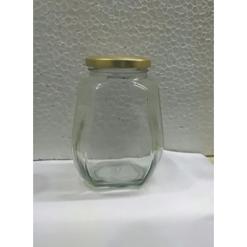 Glass Octagonal Jar