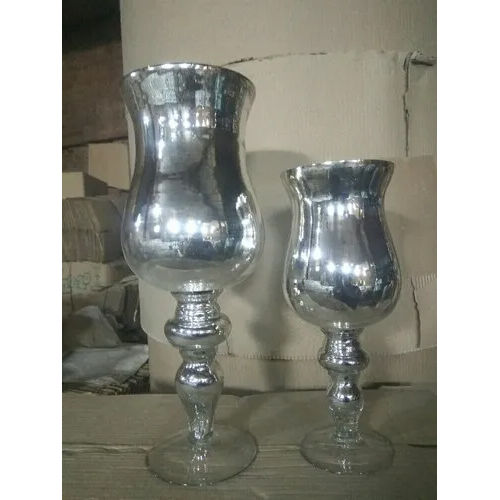 Silver Glass Candle Lamps