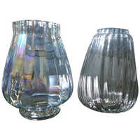 Glass Hurricane Lamps - Glass Material, Various Sizes, Silver Color | Modern Design, Unique Shapes Available