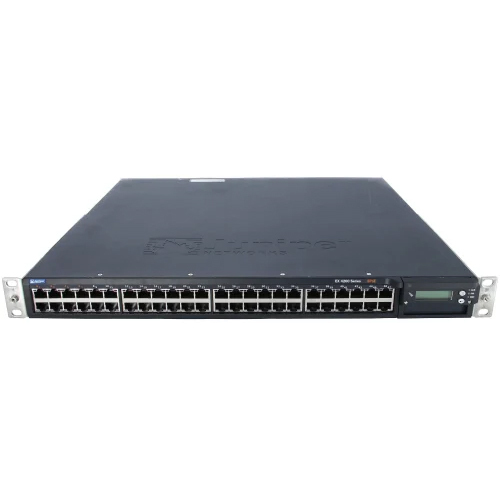 Juniper Switch EX4200-48 Ethernet - 17.41x1.72x16.43 in, Black | 48 Host Ports, IP Routing, 300W Power, Layer 3 Switching, Security Suite