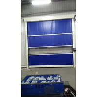 Rapid Shutter Door - Steel Material, Vertical Open Style, Blue Powder Coated Finish | High Functionality For Commercial And Industrial Use