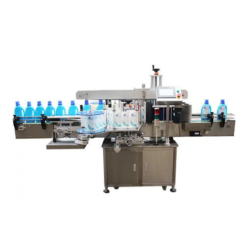 Stainless Steel Automatic Front Back Double Two Side Bottle Labeling Machine